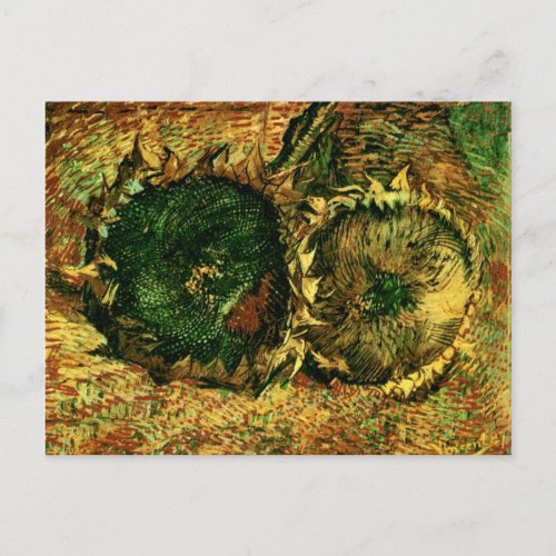 Two Cut Sunflowers F376Van Gogh Fine Art Postcard