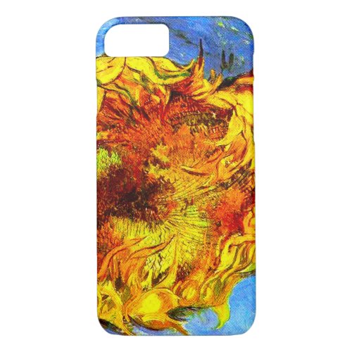 Two Cut Sunflowers Van Gogh iPhone 87 Case