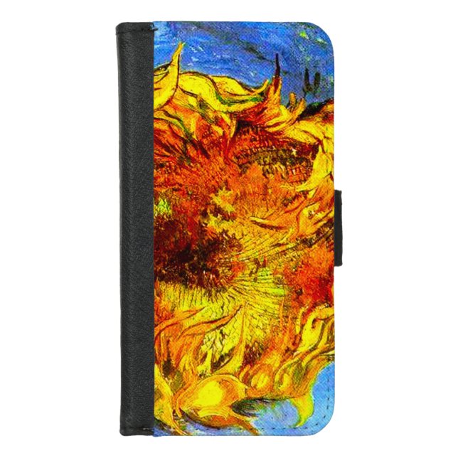 Two Cut Sunflowers Van Gogh iPhone Wallet Case (Front)