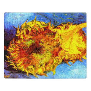 Two Cut Sunflowers Van Gogh Jigsaw Puzzle