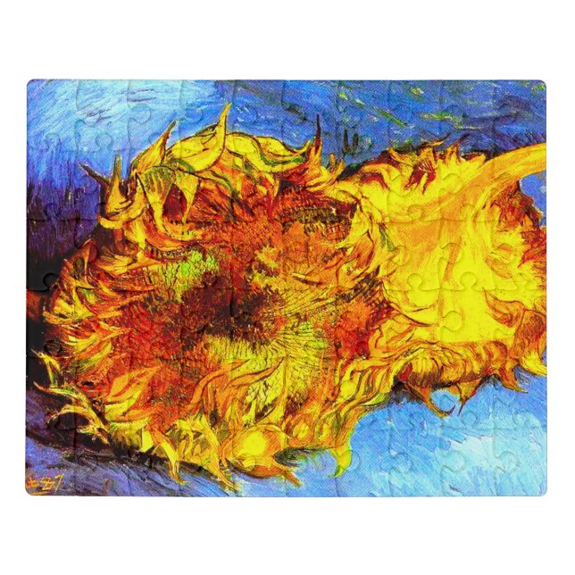 Two Cut Sunflowers Van Gogh Jigsaw Puzzle (Puzzle Horizontal)