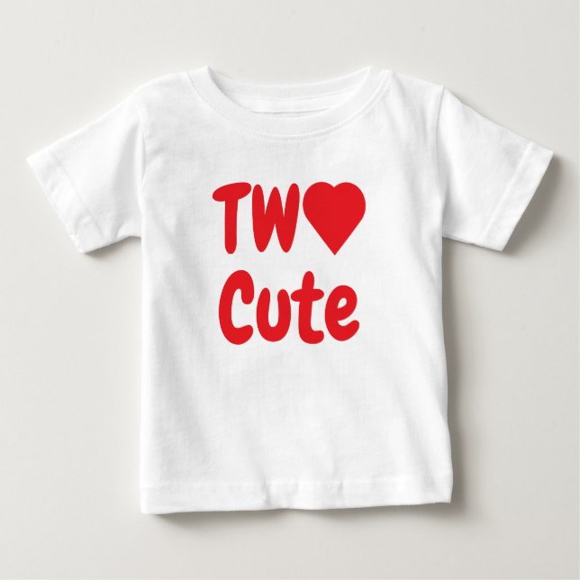 Two Cute 2nd Birthday Baby T-Shirt (Front)