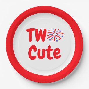 Two Cute 2nd Birthday Paper Plates