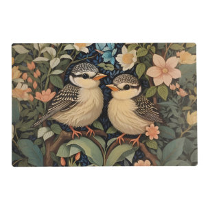 Two Cute Baby Birds Botanical Garden Placemat