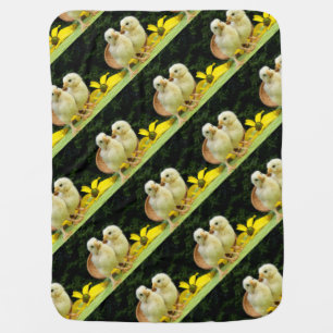 two cute baby chickens blanket