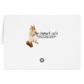 Two Cute Baby Chipmunks Cards (Back Horizontal)