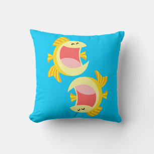 Two Cute Cartoon Fish Pillow