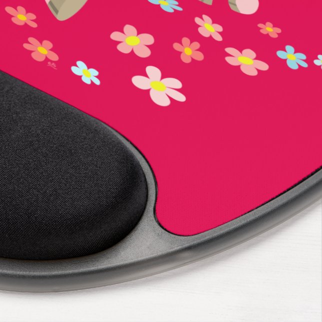 Two Cute Cartoon Pigs in Spring Gel Mousepad (Right Side)