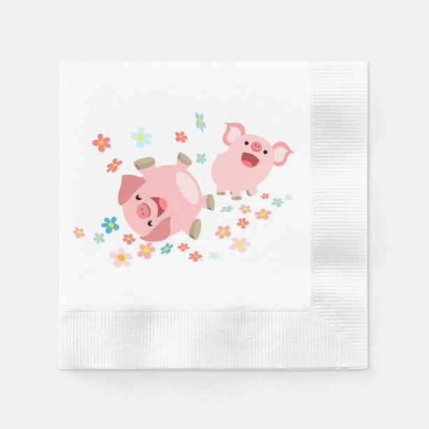 Cute Pig Napkins Zazzle