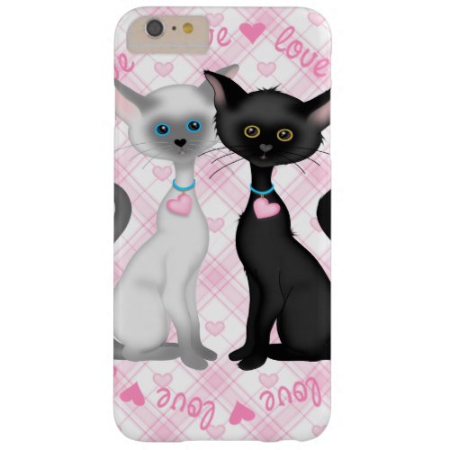 Two Cute Cats in Love Barely There iPhone 6 Plus Case
