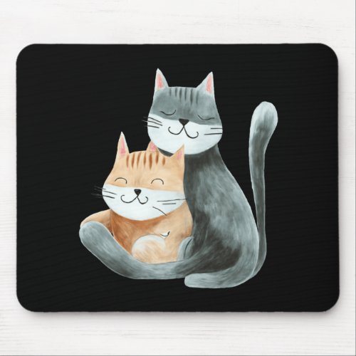 Two Cute Cats Mouse Pad