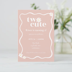 Two Cute Daisy Birthday Invitation