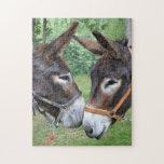 Two Cute Donkeys Jigsaw Puzzle at Zazzle