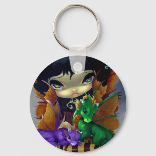 Two Cute Dragonlings Keychain