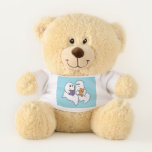 Two cute ghosts reading a book together teddy bear