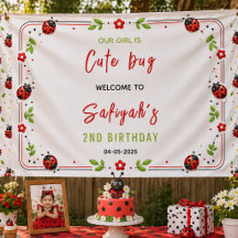 Two Cute Ladybug 2nd Birthday Party for Kids
