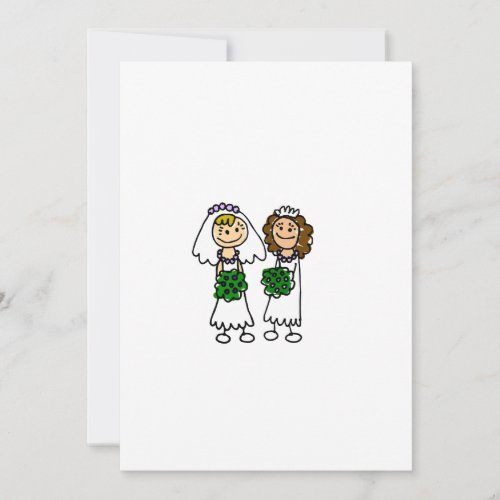 Two Cute Little Brides Invitation