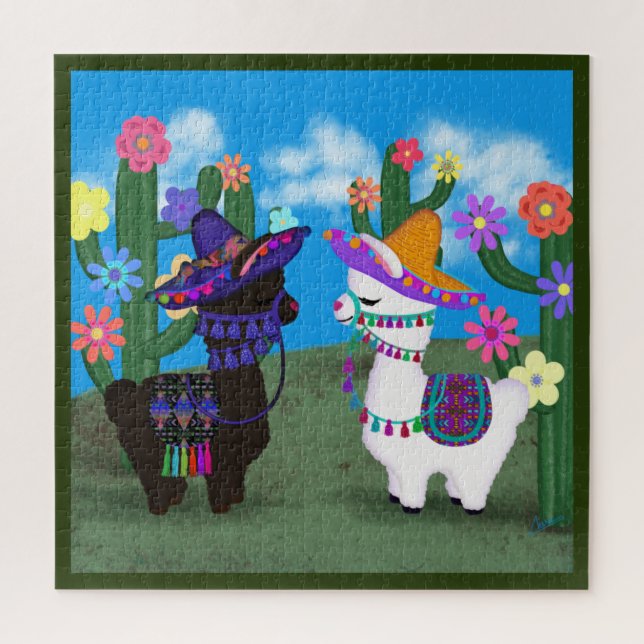 Two Cute Llamas Jigsaw Puzzle (Vertical)