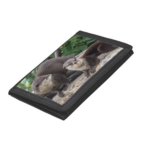 Two Cute Otters  Otter Tri_fold Wallet