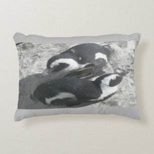 Two Cute Penguins Accent Pillow
