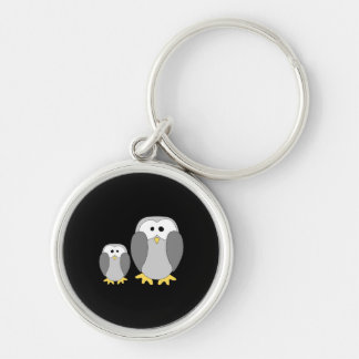 Two Cute Penguins. Cartoon. Keychain