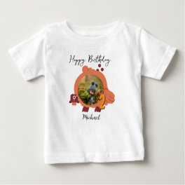 Two Cute Photo Birthday Baby T-Shirt