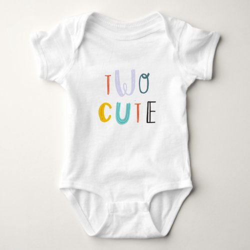 TWO cute second birthday clothing alphabet  Baby Bodysuit