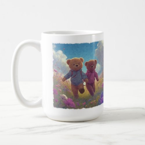 Two Cute Teddy Bear Friends  Coffee Mug