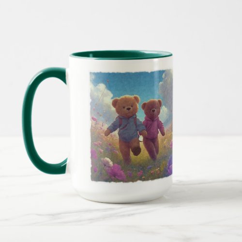 Two Cute Teddy Bear Friends  Mug
