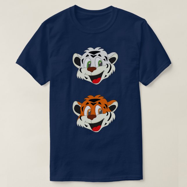Two Cute Tigers T-Shirt (Design Front)