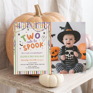 Two Cute To Spook Whimsical Birthday Invitation