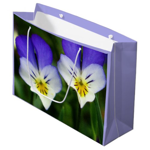 Two Cute Viola Flowers Gift Bag