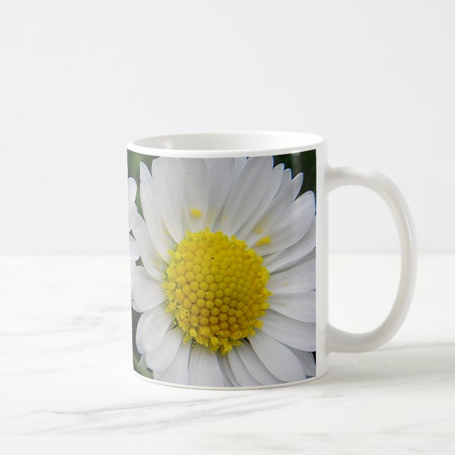 Two cute, white daisies coffee mug (Right)