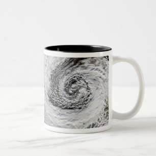 Two cyclones formed in tandem south of Iceland Two-Tone Coffee Mug