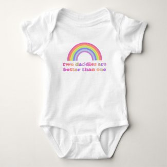 Two Daddies are Better than One - Gay Dads Rainbow Baby Bodysuit