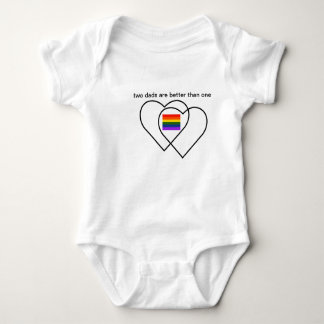two dads are better than one gay pride baby baby bodysuit