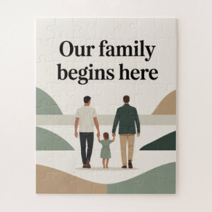 Two dads baby shower jigsaw puzzle