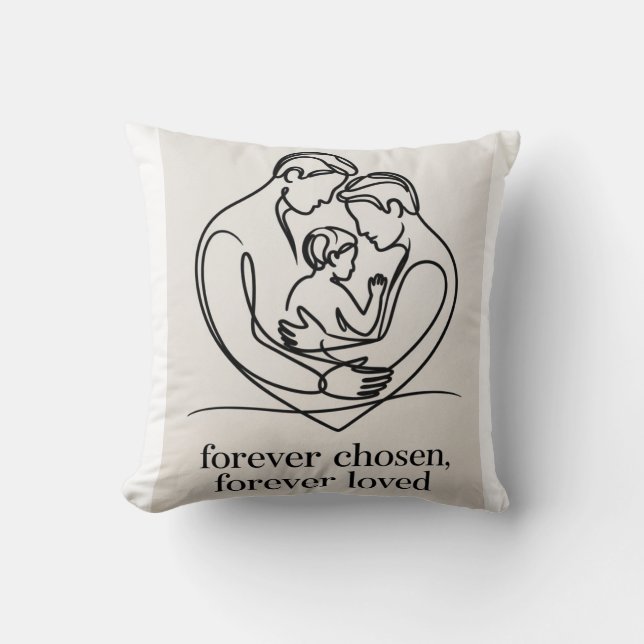 Two dads expecting baby throw pillow (Front)