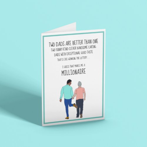 Two Dads Gay Fathers Day Card