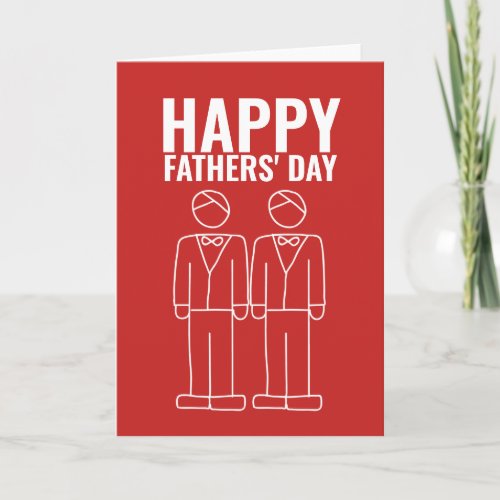 Two Dads Happy Gay Fathers Day Card