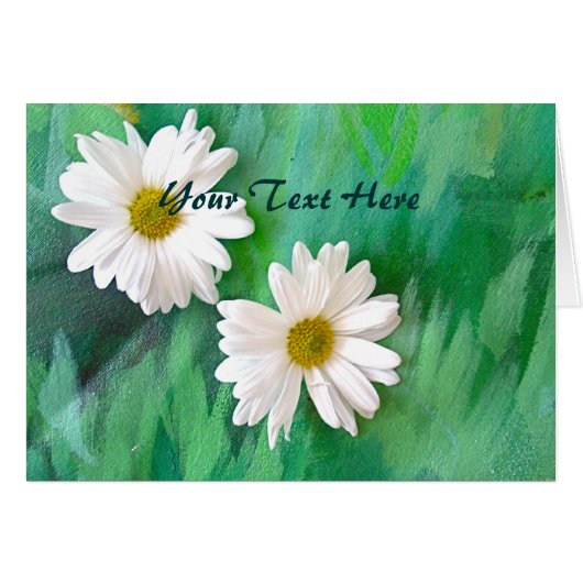 Two Daisies Greeting Note Card (Front Horizontal)