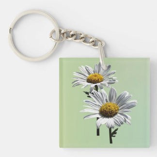 Two Daisies in Sunshine Keychain