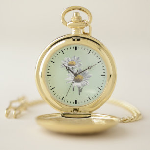 Two Daisies in Sunshine Pocket Watch