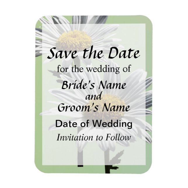 Two Daisies in Sunshine Save the Date Magnet (Vertical)