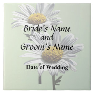 Two Daisies in Sunshine Wedding Products Ceramic Tile