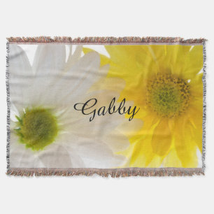 Two Daisies Throw Blanket