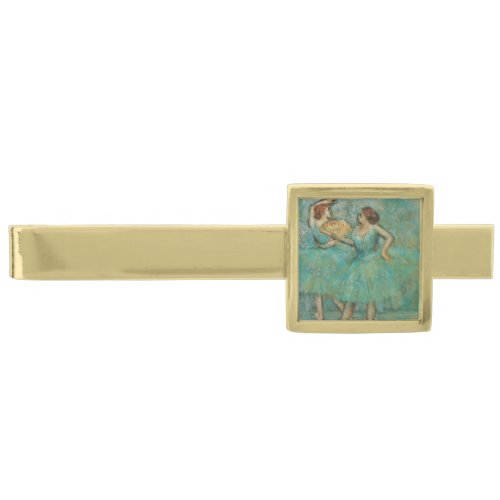 Two Dancers by Edgar Degas Gold Finish Tie Bar