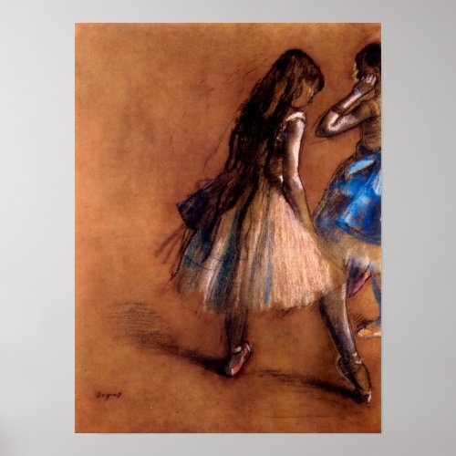 Two dancers by Edgar Degas Poster