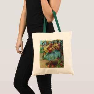 Two Dancers by Edgar Degas, Vintage Ballet Art Tote Bag