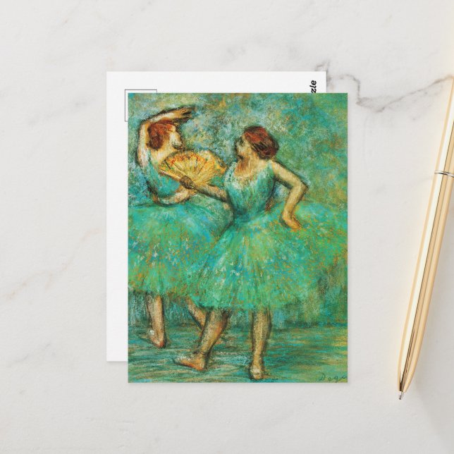 Two Dancers, Degas Art  Postcard (Front/Back In Situ)